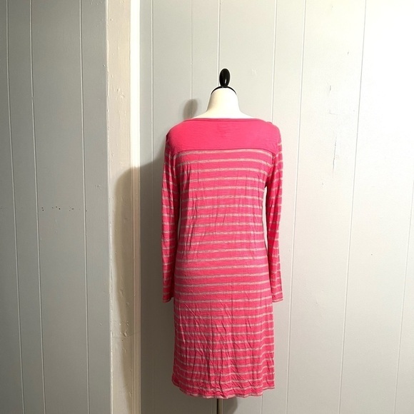 C & C CALIFORNIA (NWOT) FULLY LINED DRESS. SIZE M. PINK & GRAY STRIPED - Picture 4 of 9